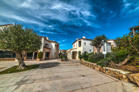 small square in Porto Cervo, Sardiniaのeditorial素材