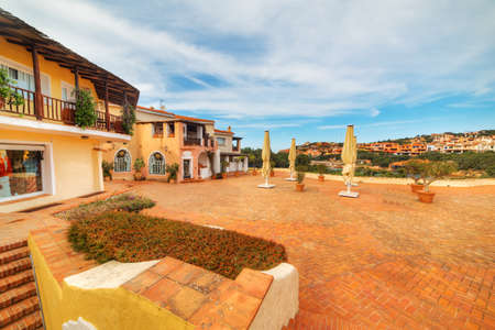 small square in Porto Cervo, Sardiniaのeditorial素材