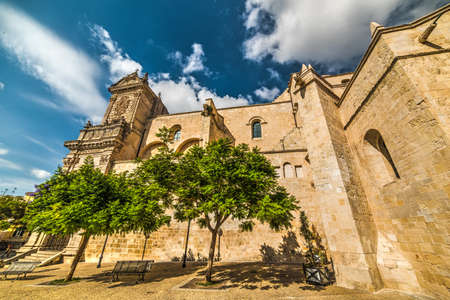 San Nicola cathedral in Sassari, Italyの写真素材