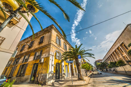 beautiful street in sassari, sardiniaのeditorial素材