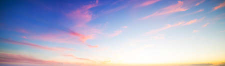 colorful sky at sunset in Californiaの写真素材