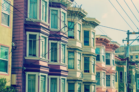 Victorian buildings in San Francisco, California