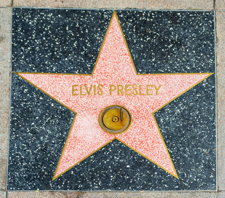 LOS ANGELES, CALIFORNIA - NOVEMBER 2, 2016: Elvis Presley star in Hollywood walk of fameのeditorial素材
