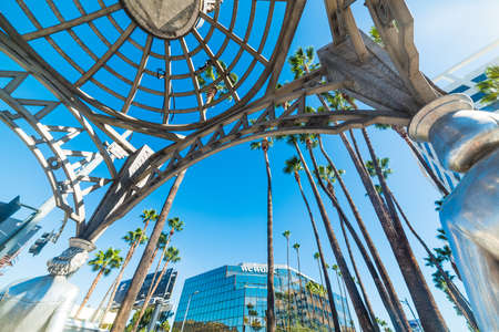 LOS ANGELES, CALIFORNIA - NOVEMBER 02, 2016: Four Ladies of Hollywood gazebo seen from belowのeditorial素材