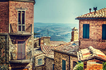 Ancient buildings in Tuscany, Italyの写真素材