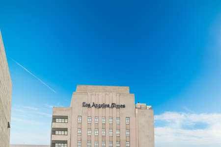 LOS ANGELES, CALIFORNIA - OCTOBER 27, 2016: Los Angeles Times building in downtown L.A.の写真素材