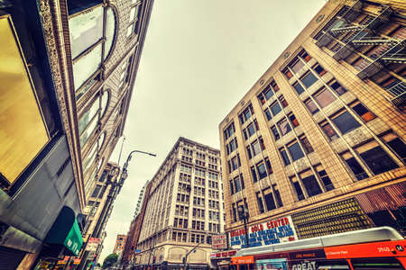 Los Angeles, Ca, USA - October 27, 2016: Old Buildings in downtownのeditorial素材