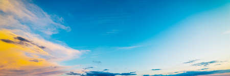 dark clouds at sunsetの写真素材