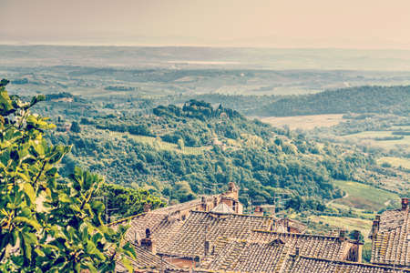 Rustic roofs in Tuscany, Italyの写真素材