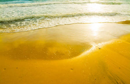 Golden shore in La Speranza beach, Sardiniaの写真素材