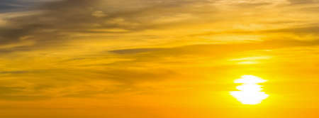 blue sky with white, soft cloudsの写真素材