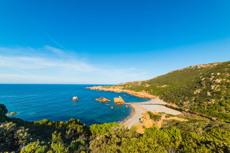 Tinnari beach in Sardinia, Italyの写真素材