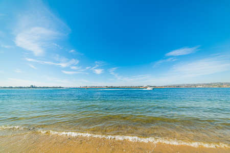 Boat in Mission Bay, Californiaの写真素材
