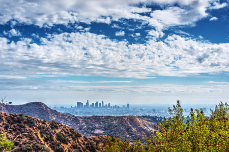 Clouds over Los Angeles, Californiaの写真素材