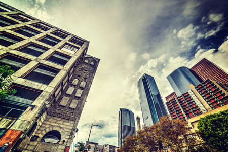 Clouds over downtown Los Angeles, Californiaのeditorial素材