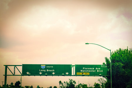 405 freeway sign in Los Angeles, California