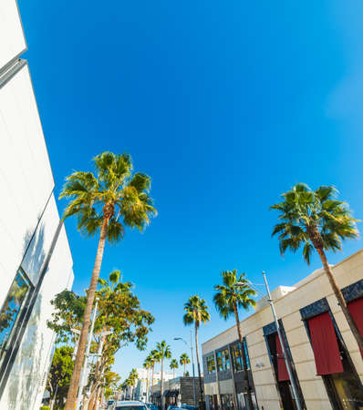 Clear sky over Beverly Hills, Californiaのeditorial素材