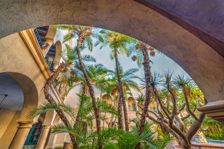 Arcade in Balboa Park, Californiaのeditorial素材