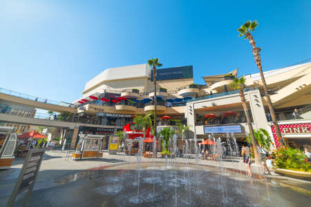 Los Angeles, CA, USA - November 02, 2016: Fountain in Hollywood & Highland mallのeditorial素材