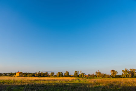 Rustic houses in Italian countryside