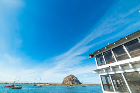 Morro Bay shoreline, Californiaのeditorial素材