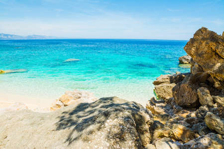 Turquoise sea in Cala Mariolu. Sardinia, Italyの写真素材