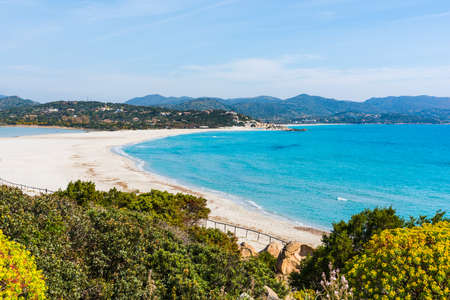 Blue sea in Porto Giunco, Villasimius. Sardinia, Italyの写真素材