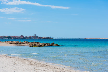 Alghero shoreline on a sunny day. Sardinia, Italy