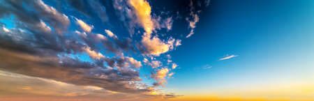 Dramatic sky at sunset. Sardinia, Italyの写真素材