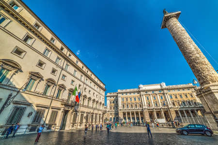 Rome, Italy - October 13, 2017: Palazzo Chigi, Italian Premier official residenceのeditorial素材