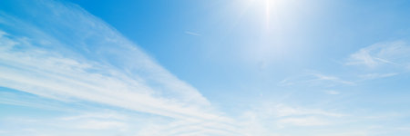 blue sky with white, soft clouds