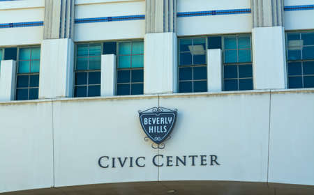 Beverly Hills, CA, USA - November 02, 2016: Beverly Hills Civic Center signのeditorial素材