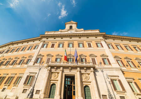 Montecitorio palace in Rome, Italyのeditorial素材