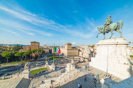 Rome, Italy - October 12, 2017: Altar of the fatherland on a sunny dayのeditorial素材