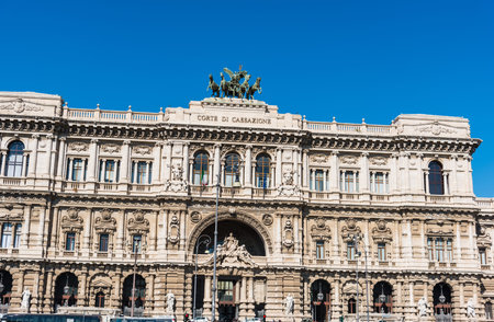 Palace of Justice under a blue sky. Rome, Italy
