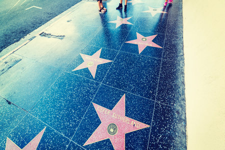 Los Angeles, CA, USA - November 02, 2016: Kiefer Sutherland star on boulevard walk of fame
