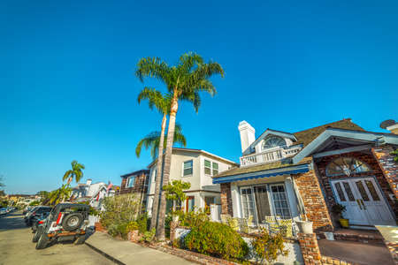 Balboa island under a clear sky. California, USAのeditorial素材