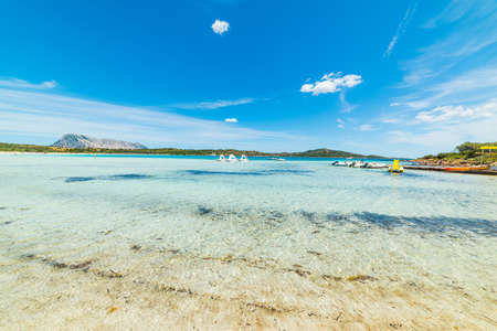 Clear water in Lu Impostu beach. Sardinia, Italyの写真素材