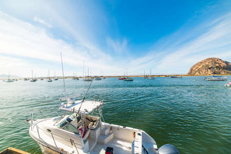 Boats in Morro Bay. Central California, USAの写真素材