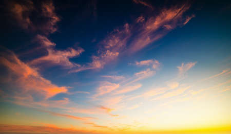 Colorful sky at sunset in Californiaの写真素材