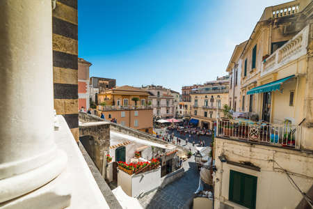Amalfi, Italy - May 24, 2019: People in Piazza del Duomo on a sunny dayのeditorial素材