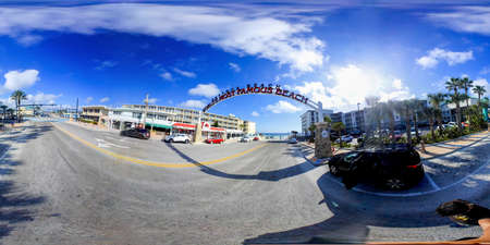 Daytona Beach, USA - February 23, 2019: 360 degrees view of Daytona Beach seafrontのeditorial素材