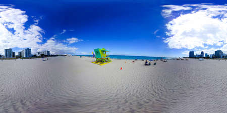 360 degrees panorama of world famous Miami Beach. Southern Florida, USAのeditorial素材