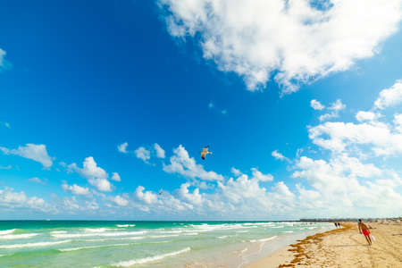 Beach life in South Beach. Miami Beach, USAの写真素材