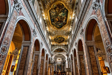 Sorrento, ITA - May 23, 2019: Interior view of San Filippo e Giacomo cathedralのeditorial素材