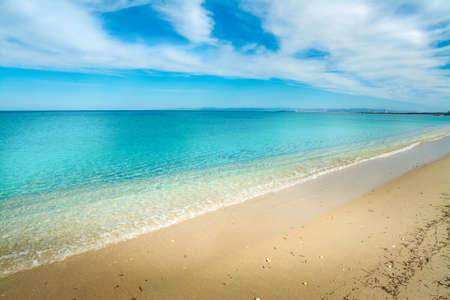 Golden sand in Fiume Santo shore. Sardinia, Italyの写真素材