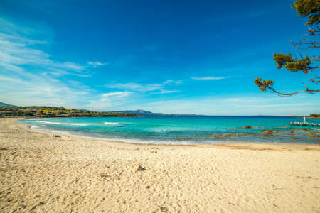 Rena Bianca shore at sunset. Sardinia, Italyの写真素材