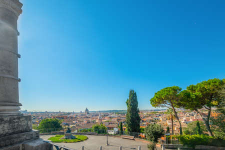 Blue sky over Rome in springtime, Italyの写真素材