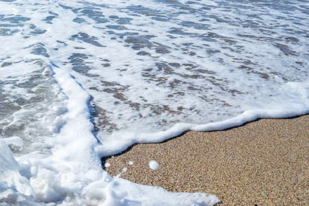 Detail of Castelsardo sandy shore. Sardinia, Italyの写真素材