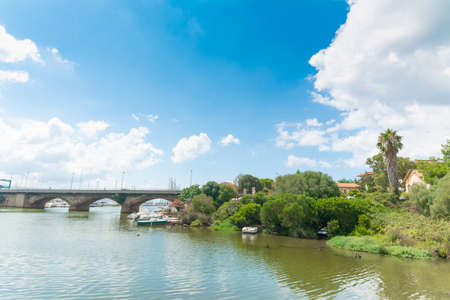 Clouds over beautiful Calik lagoon in Alghero. Sardinia, Italyの写真素材